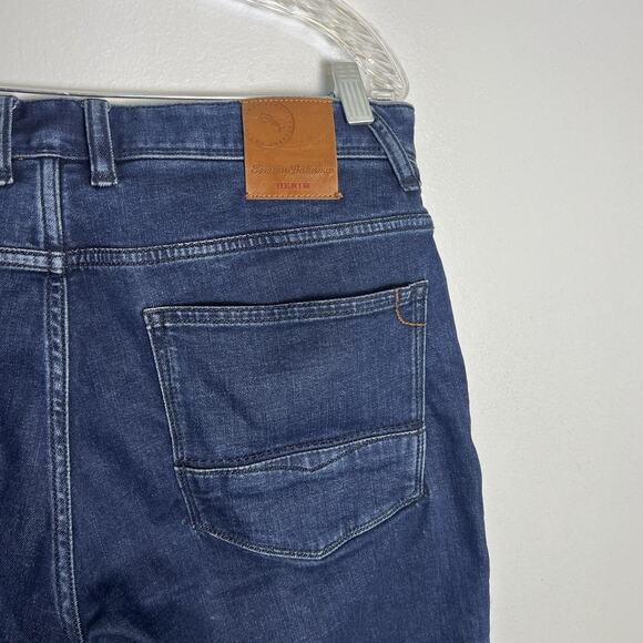 Tommy Bahama Men's Straight Leg Jeans Sz 32x27 Short Dark Wash Blue - Picture 8 of 14